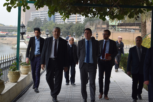 His Excellency the Dutch Ambassador in Iraq is accompanied by the political attache and adviser for the embassy